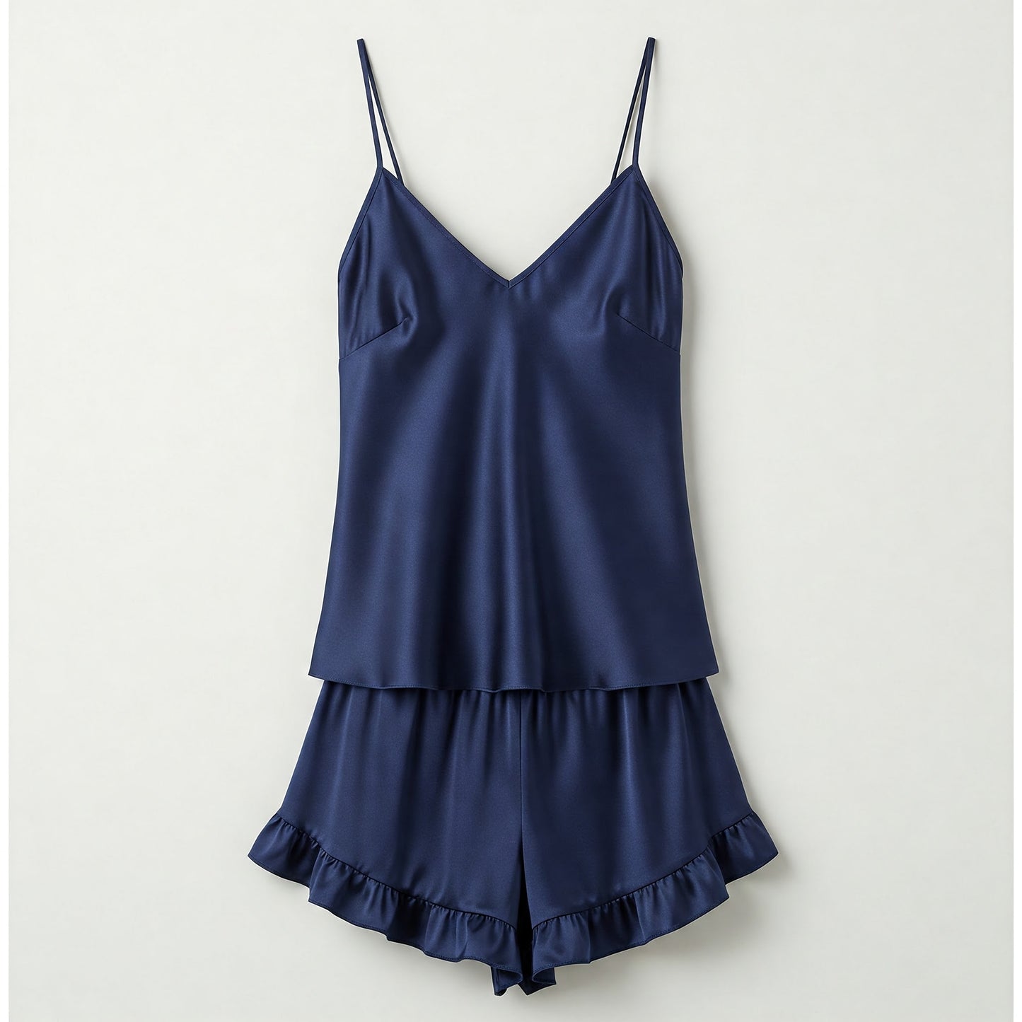 Royalty Cami Satin Ruffle pyjama set